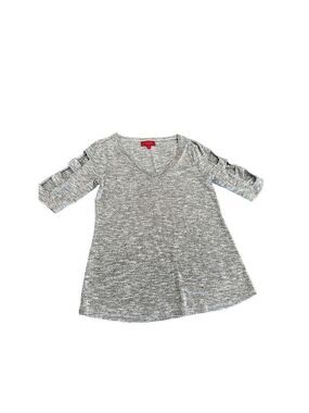JENNIFER LOPEZ Shirt Womens Size Small Gray Rhinestone V-Neck size Small